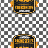 Replacement swing set tarp featuring racing flags checker pattern