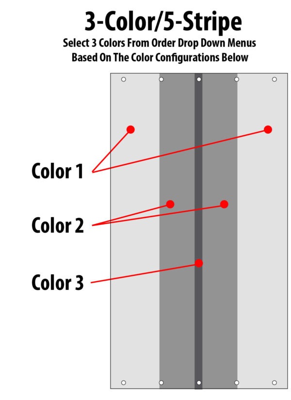 Custom Stripe Playset Tarp-0066: 3 Color, 5 Stripes - Image 2