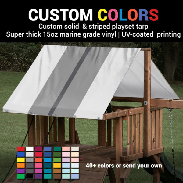 Custom Stripe Playset Tarp-0066: 3 Color, 5 Stripes